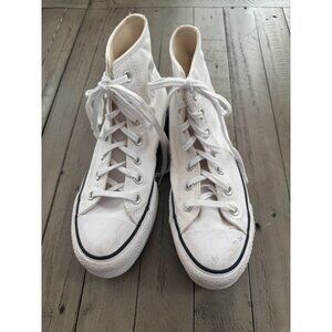 Converse Chuck Taylor All Star Lift Platform High Top Sneakers White Size 7